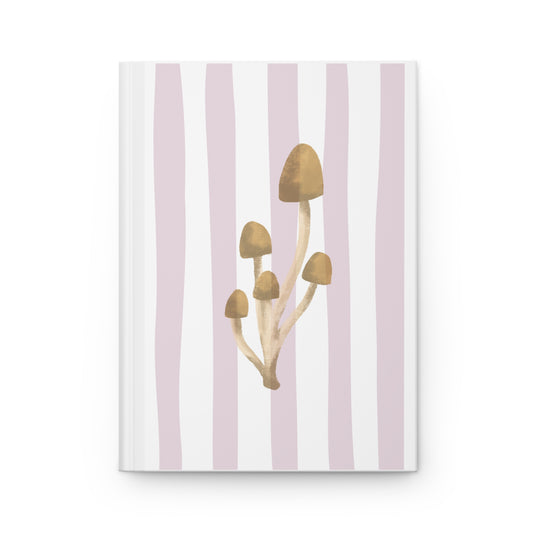 Muted Mauve Mushroom Hardcover Journal — "For the Quietly Weird"